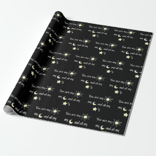 Sun-Moon-and-Stars- Wrapping Paper