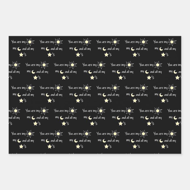 Sun-Moon-and-Stars- Wrapping Paper Sheet (Front)