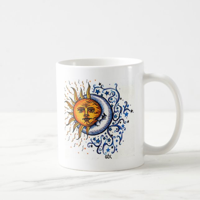 SUN MOON ART DESIGN COFFEE MUG (Right)