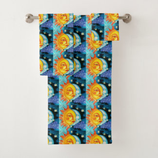 Sun & Moon Bath Towel Set