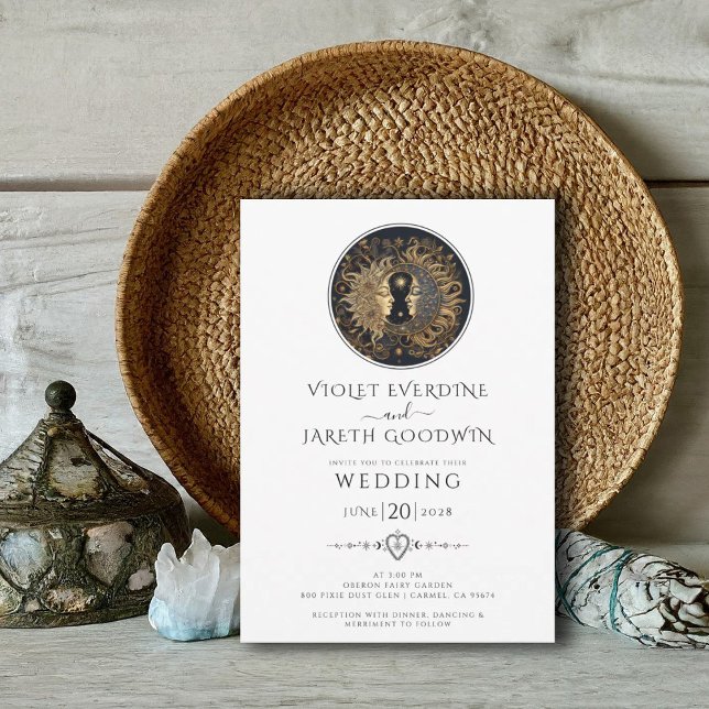 Sun Moon Celestial Wedding Invitation (Creator Uploaded)