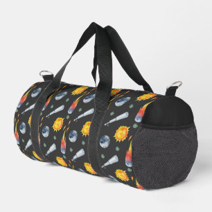 Sun Moon Flames and Telescope Duffle Bag