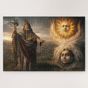 Sun, Moon, Hermes Trismegistus Astrology  Jigsaw Puzzle
