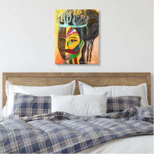 "Sun & Moon Making Love" Print on Canvas