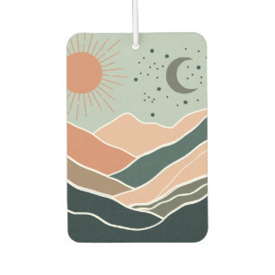 Sun & Moon Mountains Car Air Freshener