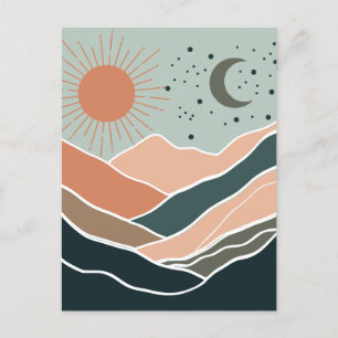 Sun & Moon Mountains Postcard