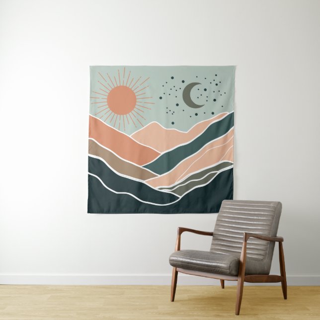 Sun & Moon Mountains Tapestry (In Situ)