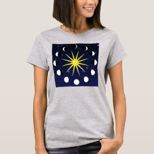 Sun, Moon Phases & Stars T-Shirt