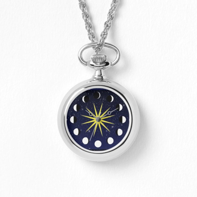 Sun, Moon Phases & Stars Watch (Front)
