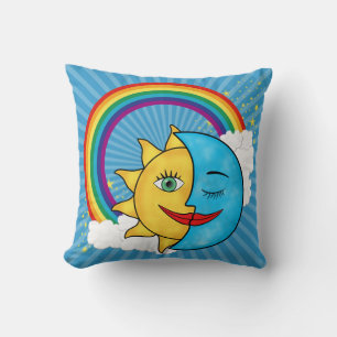 Sun Moon Rainbow Stars Cushion