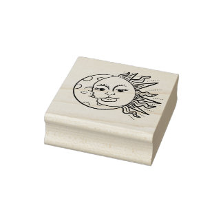 Sun & Moon  Rubber Stamp