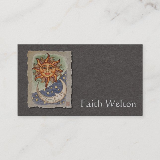 Sun Moon & Stars Business Card (Front)