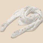 Sun Moon Stars Celestial Mystic Pattern Scarf<br><div class="desc">Sun,  moon,  and stars mystic esoteric pattern in a calming off white and gold colour palette.</div>