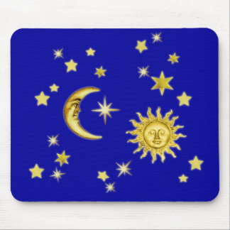 Sun, Moon & Stars Mouse Mat