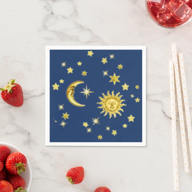 Sun, Moon & Stars  Napkin (Insitu)