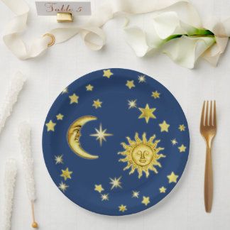 Sun, Moon & Stars Paper Plate