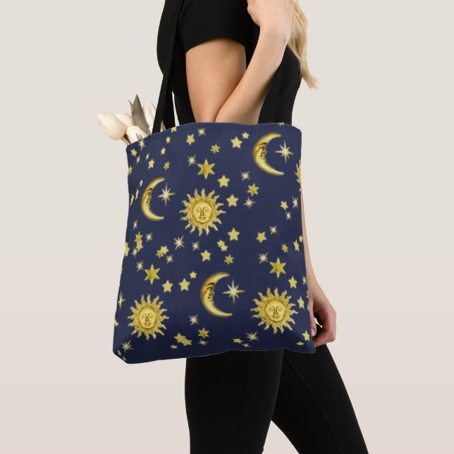 Sun, Moon & Stars Tote Bag (Close Up)