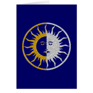 SUN & MOON Symbol - gold silver