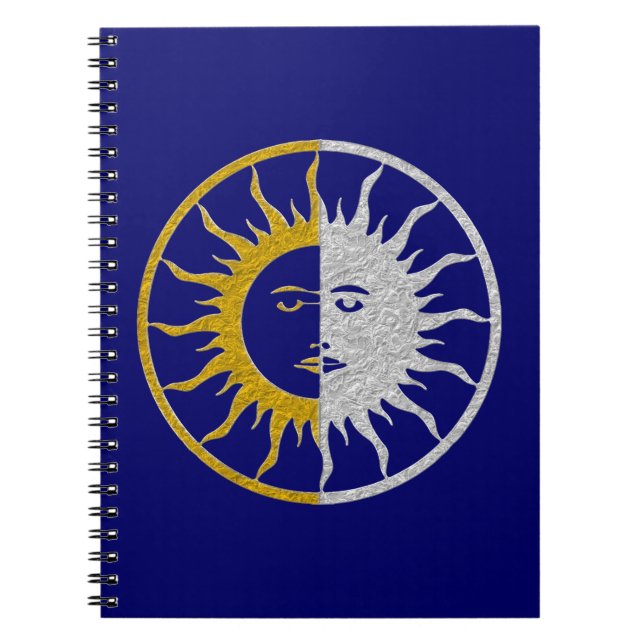 SUN & MOON Symbol - gold silver Notebook (Front)