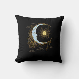 Sun Moon Vintage 90s Witch Whimsigoth Aesthetic Cushion