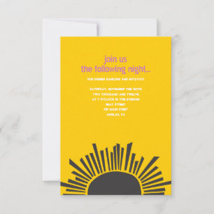 Sun Moon Water Bar Bat Mitzvah Small Party Card