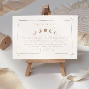 Sun & Moon Whimsical Celestial Wedding Details Enclosure Card