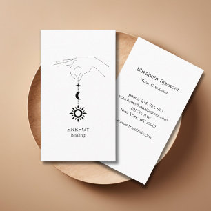Sun Moon White Business Card