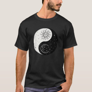 Sun Moon Ying Yang Vintage Yoga Zen Spiritual Myst T-Shirt