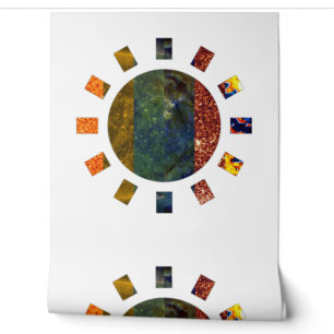 Sun Mosaic Wallpaper Solar Mural