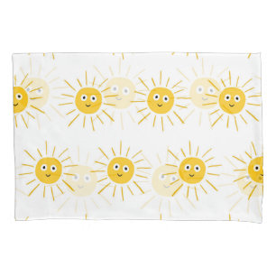 Sun motifs: vintage sketchy seamless. pillowcase