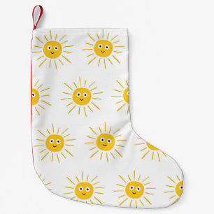 Sun motifs: vintage sketchy seamless. small christmas stocking