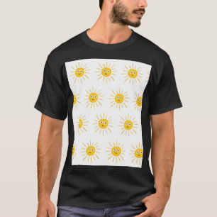 Sun motifs: vintage sketchy seamless. T-Shirt