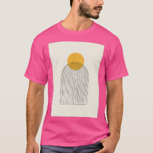 Sun mountain abstract Mid century modern T-Shirt