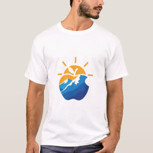 Sun Mountain Wave Circle Nature Lover T-Shirt