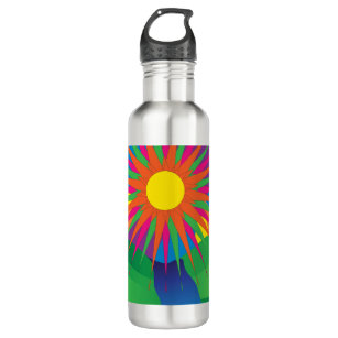 Sun Mountains Landscape Colourful Psychedelic 710 Ml Water Bottle