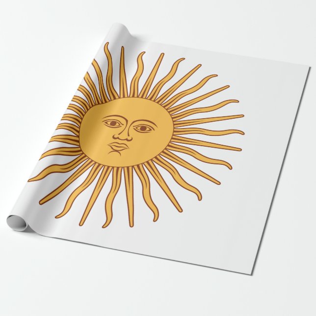 Sun of May Wrapping Paper (Unrolled)