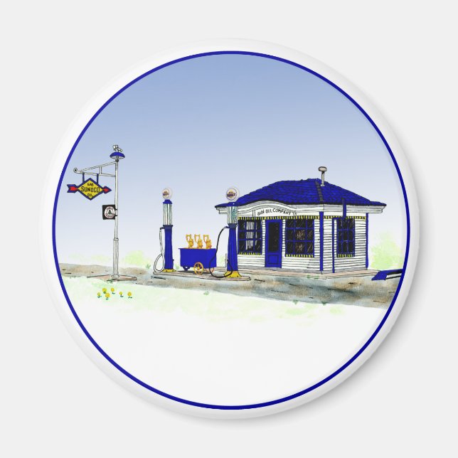 Sun Oil Station Magnet (Front)