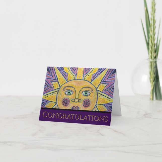 Sun on a Snowy Day Folded Greeting Card (Front)