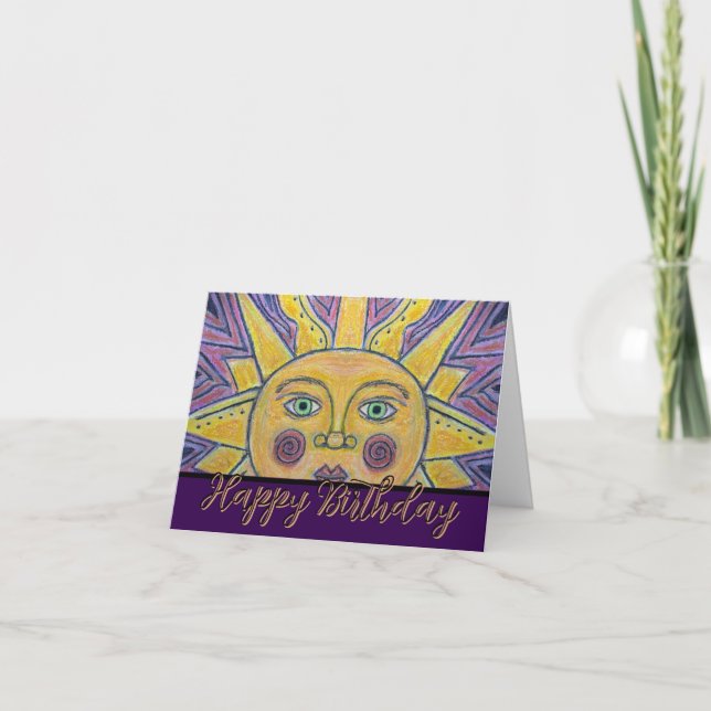 Sun on a Snowy Day Folded Greeting Card (Front)