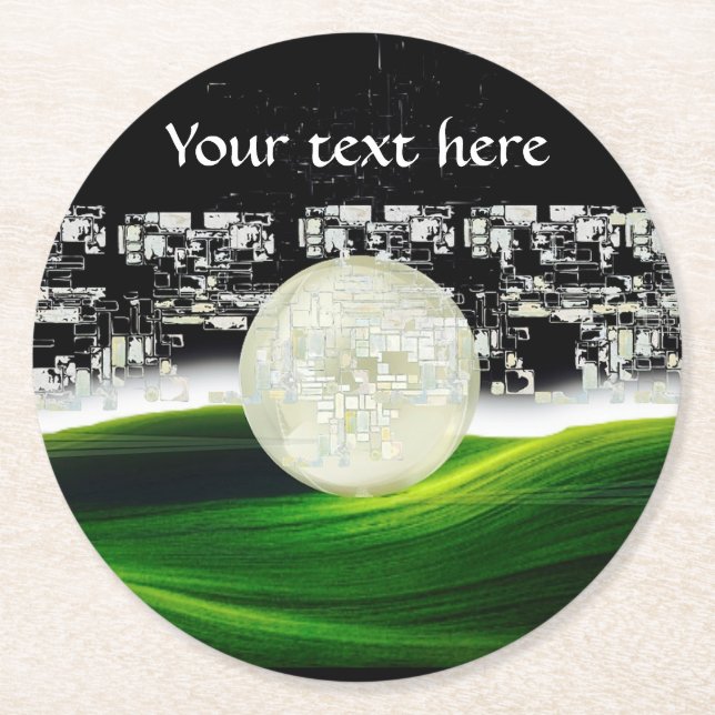 SUN ON MOON Paper Coaster (Front)