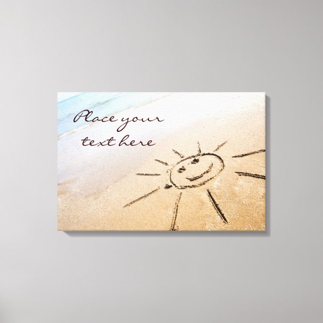 Sun On The Beach Canvas Print (Front)