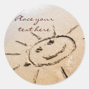 Sun On The Beach Classic Round Sticker