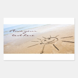 Sun On The Beach Rectangular Sticker