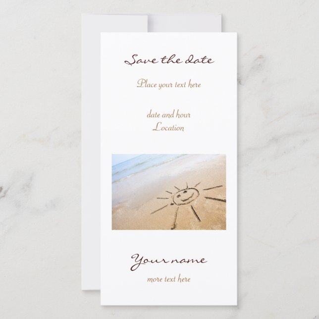 Sun On The Beach Save The Date (Front)