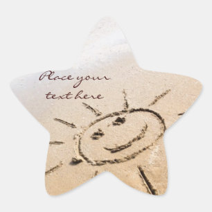Sun On The Beach Star Sticker