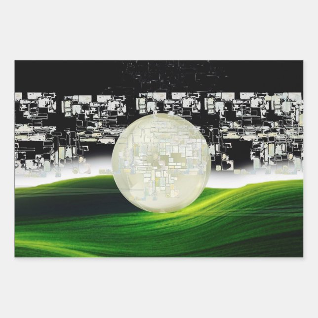 SUN ON THE MOON WRAPPING PAPER SHEET (Front)