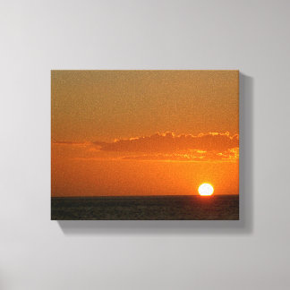 Sun on the Water at Sunset Canvas Prints
