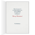 Sun on Winter Pine Trees Peace Christmas Card