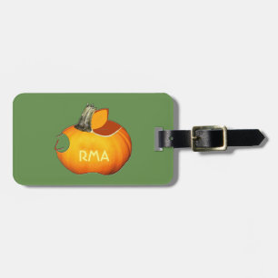 Sun Orange Pumpkin Luggage Tag