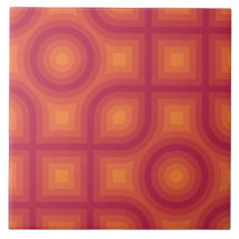 Sun Orange Viva Magenta Abstract Pattern